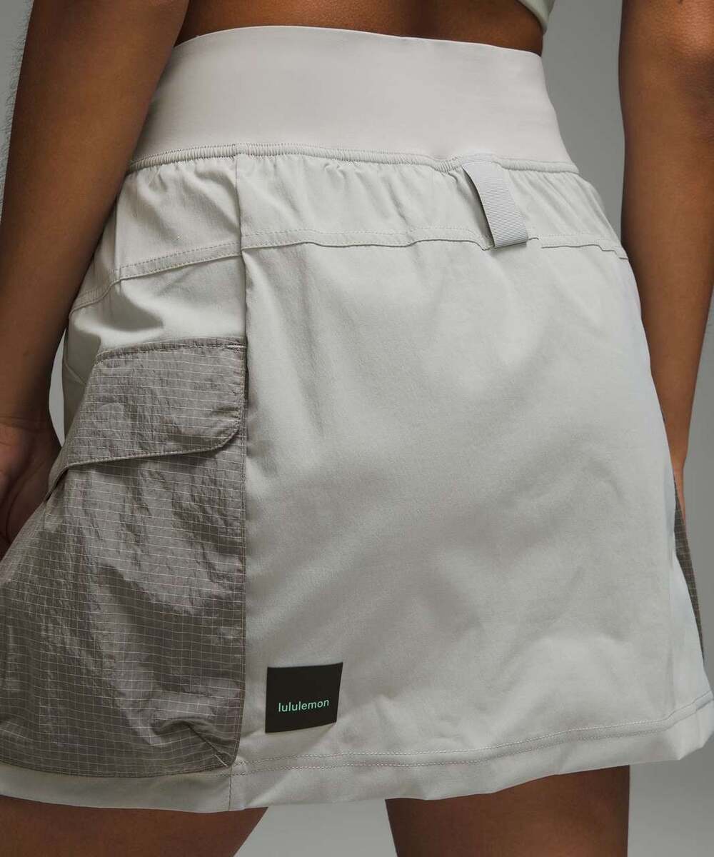 Lululemon Multi Pocket Cargo HR Hiking Skirt Seal Grey